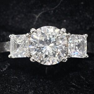 Asscher emerald Round Cut Diamonique Cz silver Engagement Wedding band Ring QVC